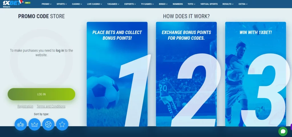 Promo COde Store from 1xBet T&uuml;rkiye
